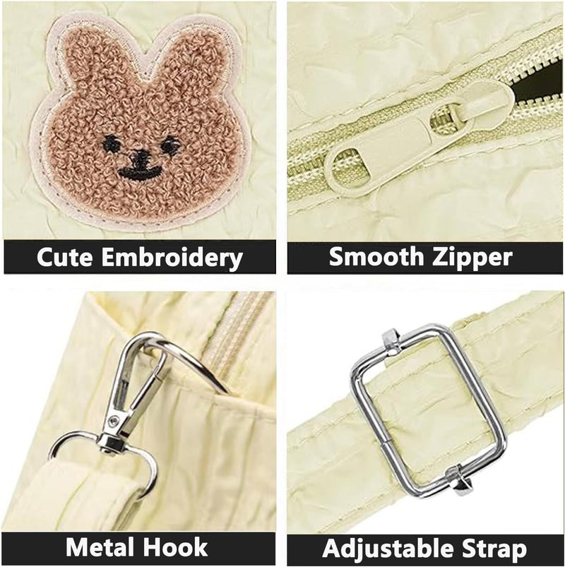 NIKUKY Baby Diaper Bag Tote, Cute Small Crossbody Nappy Mommy Bag, Lightweight Travel & Hospital Multifunction Storage Tote - Image 4